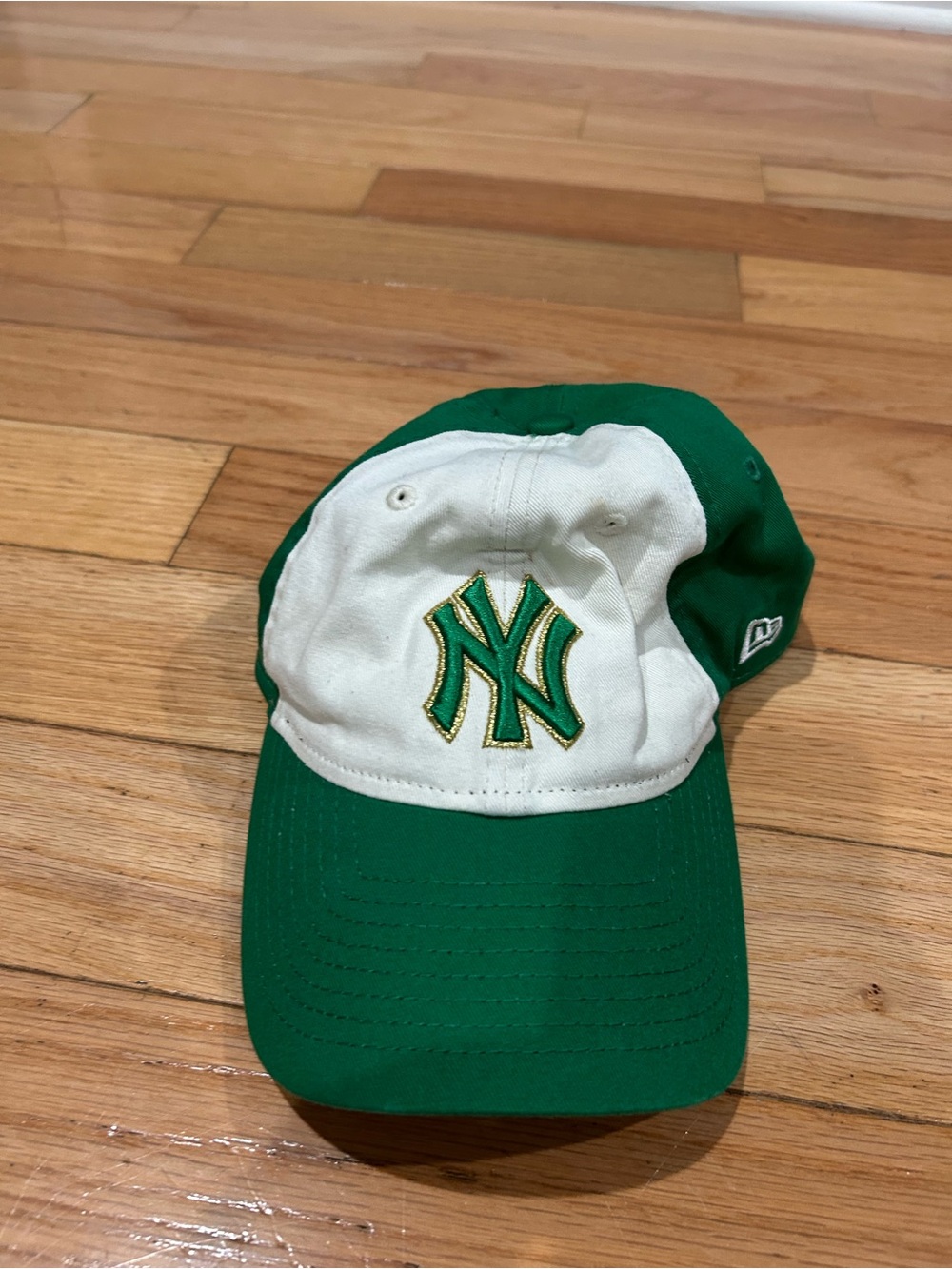 New Era Green & White NY Embroidered Baseball Cap